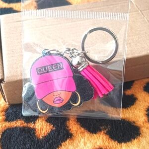 African American Queen Key chain